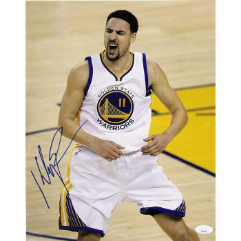 Klay Thompson Golden State Warriors Signed 11x14 Matte Photo JSA Authenticated