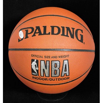 Rick Barry Signed Spalding Indoor/Outdoor Basketball JSA Authenticated