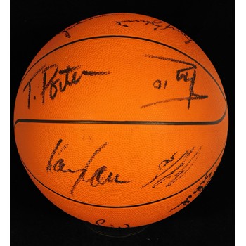Portland Trail Blazers 1986-87 Team Signed Basketball Beckett Authenticated BAS