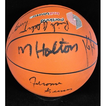 Portland Trail Blazers 1986-87 Team Signed Basketball Beckett Authenticated BAS