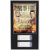 Tomasz Adamek Chris Arreola Signed Matted Program and Ticket JSA Authenticated