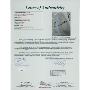 Muhammad Ali Cassius Clay Signed Everlast CC Trunks JSA PSA Authenticated