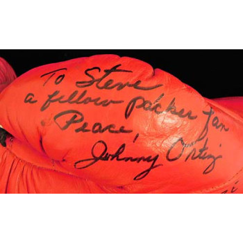Boxers Chacon, Adair, Ortiz, Valdez Signed Boxing Glove JSA Authenticated
