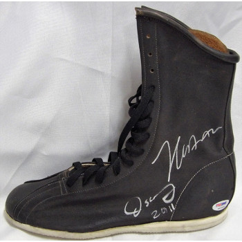 Julio Cesar Chavez Oscar de la Hoya Alfonso Gomez signed Boxing Shoe PSA Authen