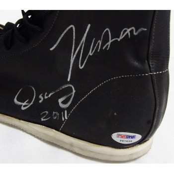 Julio Cesar Chavez Oscar de la Hoya Alfonso Gomez signed Boxing Shoe PSA Authen
