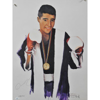 Oscar de la Hoya Boxer Signed 18x24 Limited Edition Lithograph JSA Authenticated