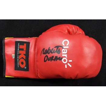 Roberto Duran Boxer Signed TKO Boxing Glove JSA Authenticated