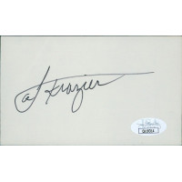Joe Frazier Boxer Signed 3x5 Index Card JSA Authenticated