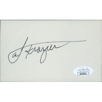 Joe Frazier Boxer Signed 3x5 Index Card JSA Authenticated