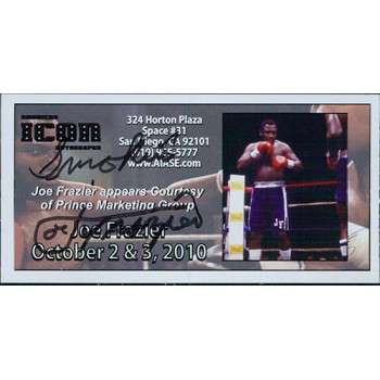 Joe Frazier Boxer Signed Autograph Appearance Ticket PSA Authenticated Joe Frazier Boxer Signed Autograph Appearance Ticket PSA Authenticated