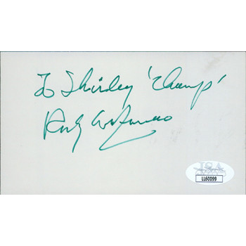 Rocky Graziano Boxer Signed 3x5 Index Card JSA Authenticated Rocky Graziano Boxer Signed 3x5 Index Card JSA Authenticated