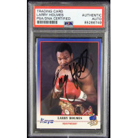 Larry Holmes Signed 1991 Kayo Boxing Card #189 PSA Authenticated