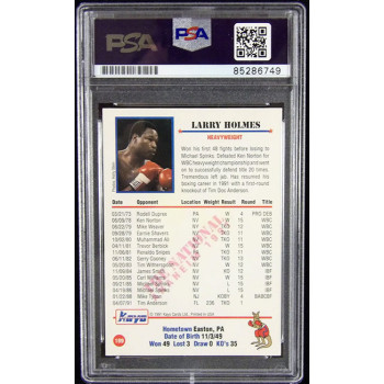 Larry Holmes Signed 1991 Kayo Boxing Card #189 PSA Authenticated