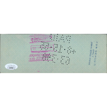 Jake LaMotta Boxer Signed Cancelled Check JSA Authenticated