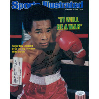 Sugar Ray Leonard Boxer Signed Sports Illustrated Magazine Page JSA Authentic