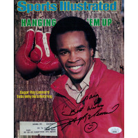 Sugar Ray Leonard Boxer Signed Sports Illustrated Magazine Page JSA Authentic