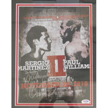 Sergio Maravilla Martinez Boxer Signed 2010 Fight Program Framed PSA Authentic