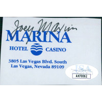 Joey Maxim Boxer Signed 2x3 Cut Page JSA Authenticated