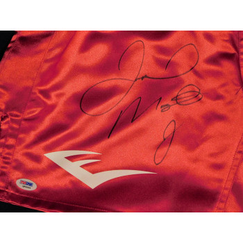 Floyd Mayweather Jr. Signed Red Everlast Boxing Trunks / Shorts PSA Authentic