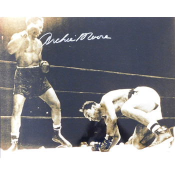 Archie Moore Boxer Signed Glossy 15.5x19 Glossy Photo JSA Authenticated