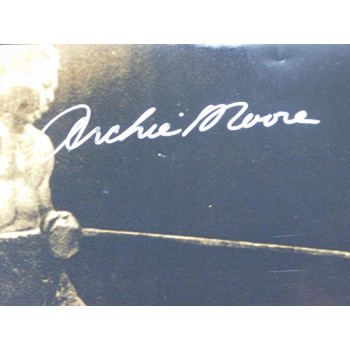 Archie Moore Boxer Signed Glossy 15.5x19 Glossy Photo JSA Authenticated