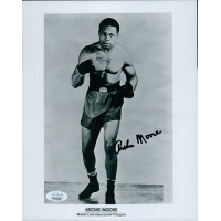 Archie Moore Boxer Signed Glossy 8x10 Photo JSA Authenticated