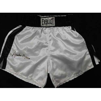 Archie Moore Signed White Everlast Boxing Trunks / Shorts JSA Authenticated