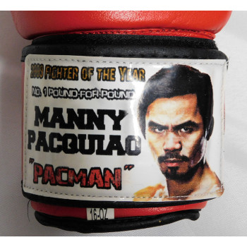 Manny Pacquiao Boxer Signed Red Limited Edition Boxing Glove PSA Authenticated