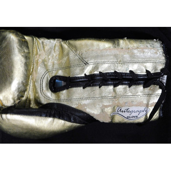 Kelly The Ghost Pavlik Boxer Signed Reyes Gold Boxing Glove PSA Authenticated