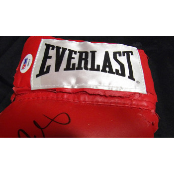 Brandon Rios and Mike Alvarado Signed Red Boxing Glove PSA Authenticated DMG