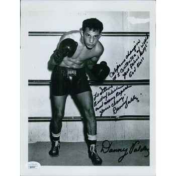 Danny Valdez Boxer Signed 8.5x11 Cardstock Photo JSA Authenticated Danny Valdez Boxer Signed 8.5x11 Cardstock Photo JSA Authenticated