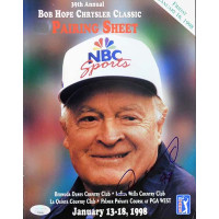 Oscar de la Hoya Signed 1998 Bob Hope Classic Pairing Sheet JSA Authenticated