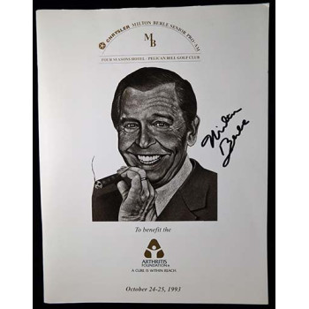 Milton Berle Actor Signed 1993 Chrysler Pro-Am Program JSA Authenticated