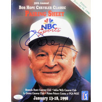 Richard Dreyfuss Signed 1998 Bob Hope Classic Pairing Sheet JSA Authenticated