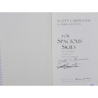 For Spacious Skies Scott Carpenter Kris Stoever Signed Book JSA Authenticated