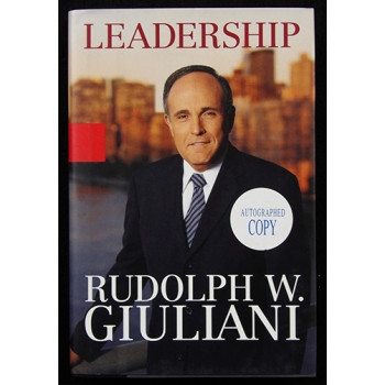 Rudy Giuliani Signed Leadership 1st Edition Hardcover Book JSA Authenticated