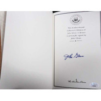 John Glenn Signed A Memoir Easton Press Hardcover Book JSA Authenticated