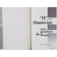 Sue Grafton Signed H Is For Homicide First Edition HC Book JSA Authenticated