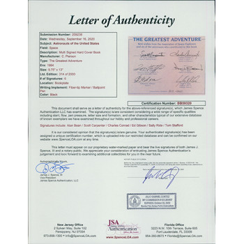 The Greatest Adventure Signed LE Book By 6 NASA Astronauts JSA Authenticated The Greatest Adventure Signed LE Book By 6 NASA Astronauts JSA Authenticated