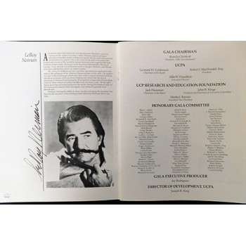 Bob Hope and LeRoy Neiman Signed 1988 UCPA Program JSA Authenticated