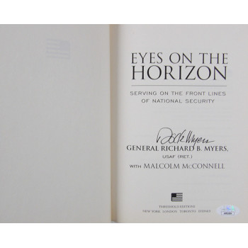 Richard Myers Signed Eyes On The Horizon 1st Edition Hardcover Book JSA Authen