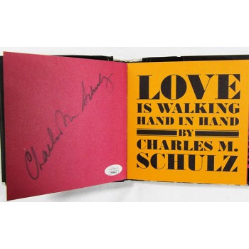 Charles Schulz Signed Love Is Walking Hand In Hand Hardcover Book JSA Authentic