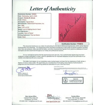 Charles Schulz Signed Love Is Walking Hand In Hand Hardcover Book JSA Authentic Charles Schulz Signed Love Is Walking Hand In Hand Hardcover Book JSA Authentic