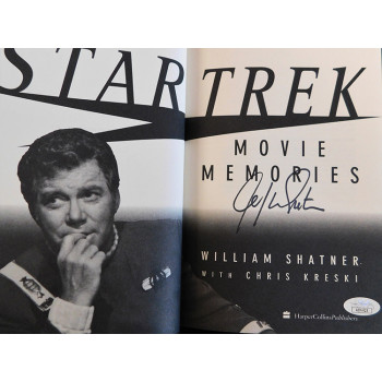 William Shatner Signed Star Trek Movie Memories 1st Ed Hardcover Book JSA Authen