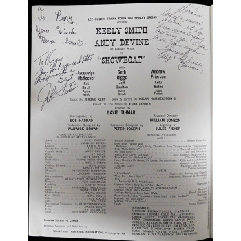 Show Boat Cast Signed Program by 8 Keely Smith Andy Devine JSA Authenticated
