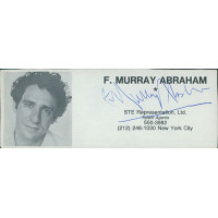 F. Murray Abraham Actor Signed 2x5 Directory Cut JSA Authenticated F. Murray Abraham Actor Signed 2x5 Directory Cut JSA Authenticated
