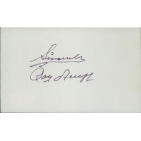 Roy Acuff Country Singer Signed 3x5 Index Card JSA Authenticated Roy Acuff Country Singer Signed 3x5 Index Card JSA Authenticated