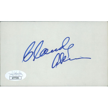Claude Akins Actor Signed 3x5 Index Card JSA Authenticated