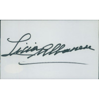 Licia Albanese Opera Singer Signed 3x5 Index Card JSA Authenticated Licia Albanese Opera Singer Signed 3x5 Index Card JSA Authenticated