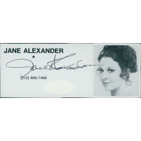 Jane Alexander Actress Signed 2x4.5 Directory Cut JSA Authenticated Jane Alexander Actress Signed 2x4.5 Directory Cut JSA Authenticated